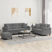 3 Piece Sofa Set With Cushions Microfibre Fabric