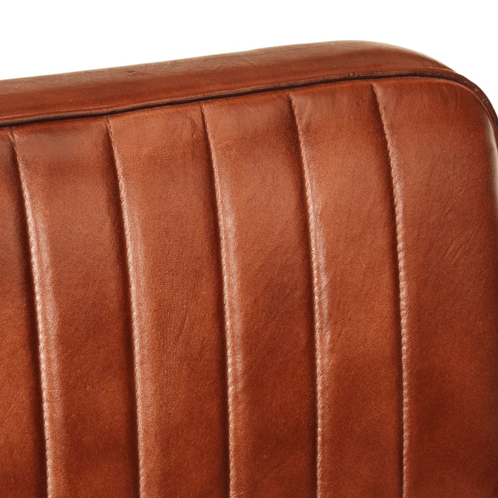 Sofa Chair Brown Real Leather