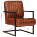 Sofa Chair Brown Real Leather