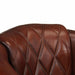 Tub Chair Brown Real Leather