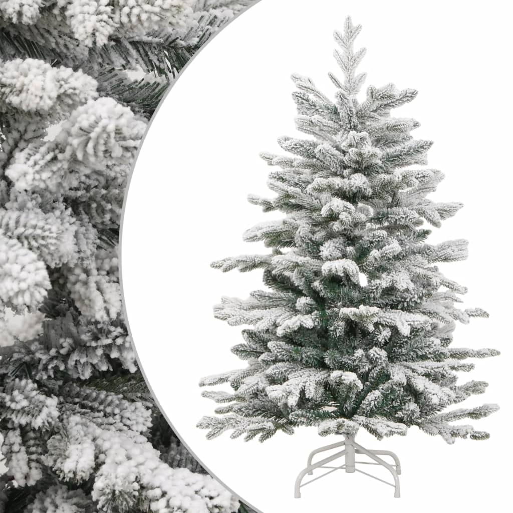 Artificial Hinged Christmas Tree 150 Leds & Flocked Snow