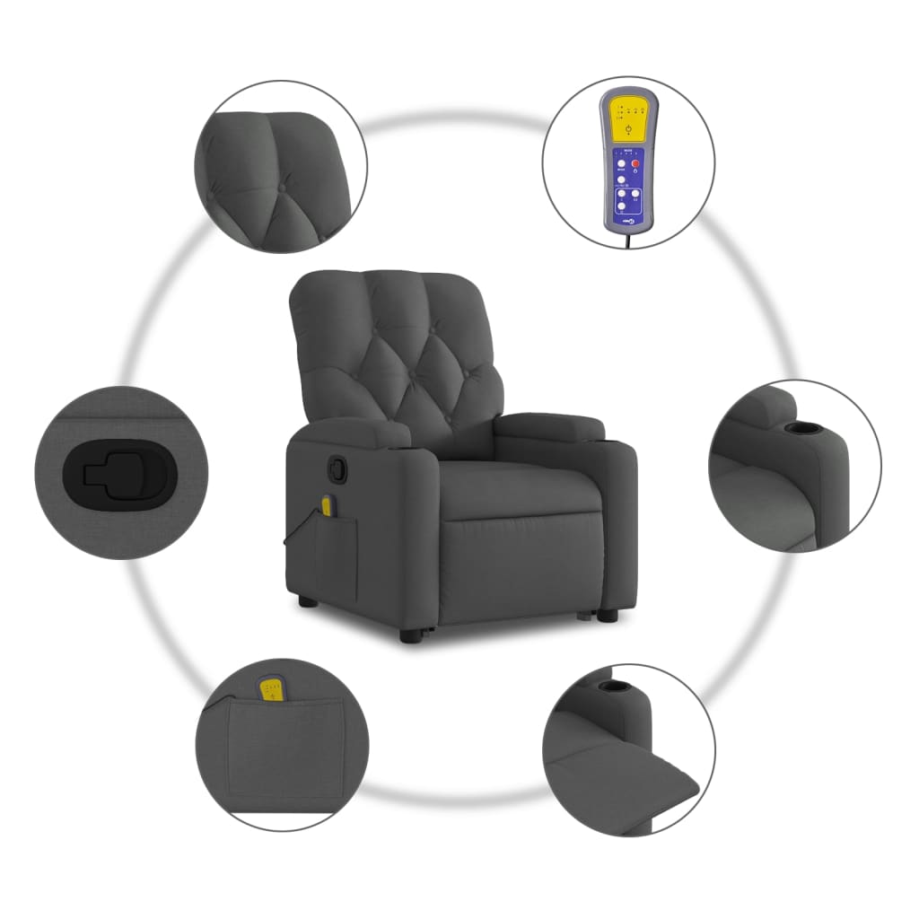 Stand Up Massage Recliner Chair Fabric