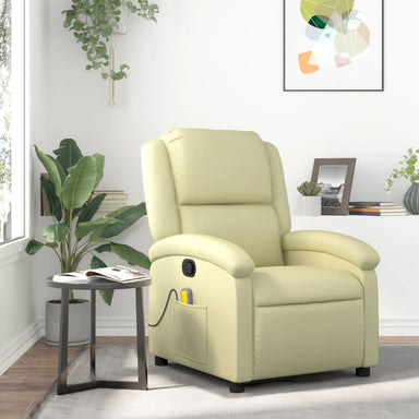 Massage Recliner Chair Real Leather