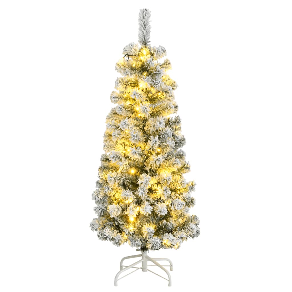 Artificial Hinged Christmas Tree 300 Leds & Flocked Snow