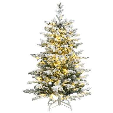 Artificial Hinged Christmas Tree 150 Leds & Flocked Snow