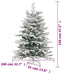 Artificial Hinged Christmas Tree 150 Leds & Flocked Snow