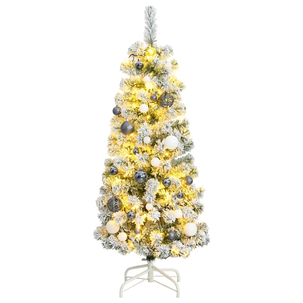 Artificial Hinged Christmas Tree 300 Leds & Flocked Snow