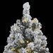 Artificial Hinged Christmas Tree 300 Leds & Flocked Snow