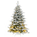 Artificial Hinged Christmas Tree 150 Leds & Flocked Snow