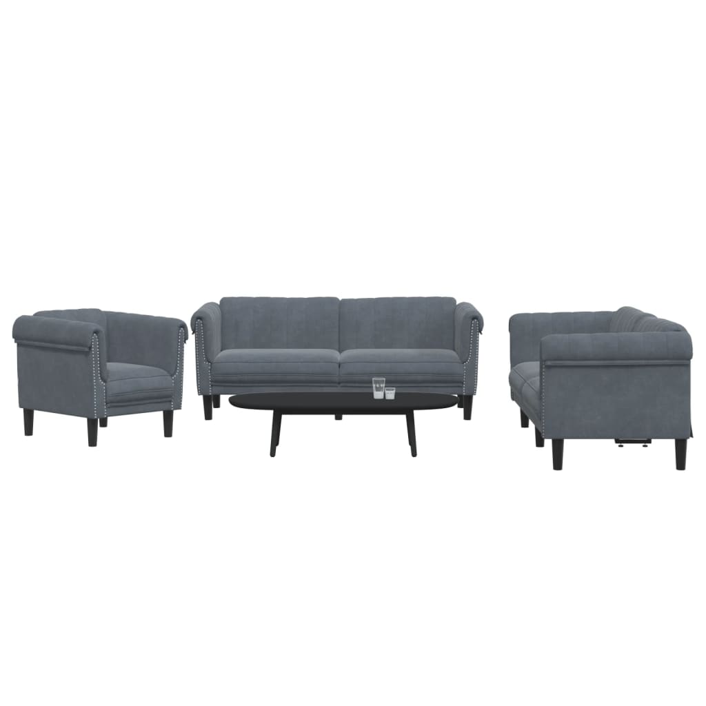 2 Piece Sofa Set Velvet