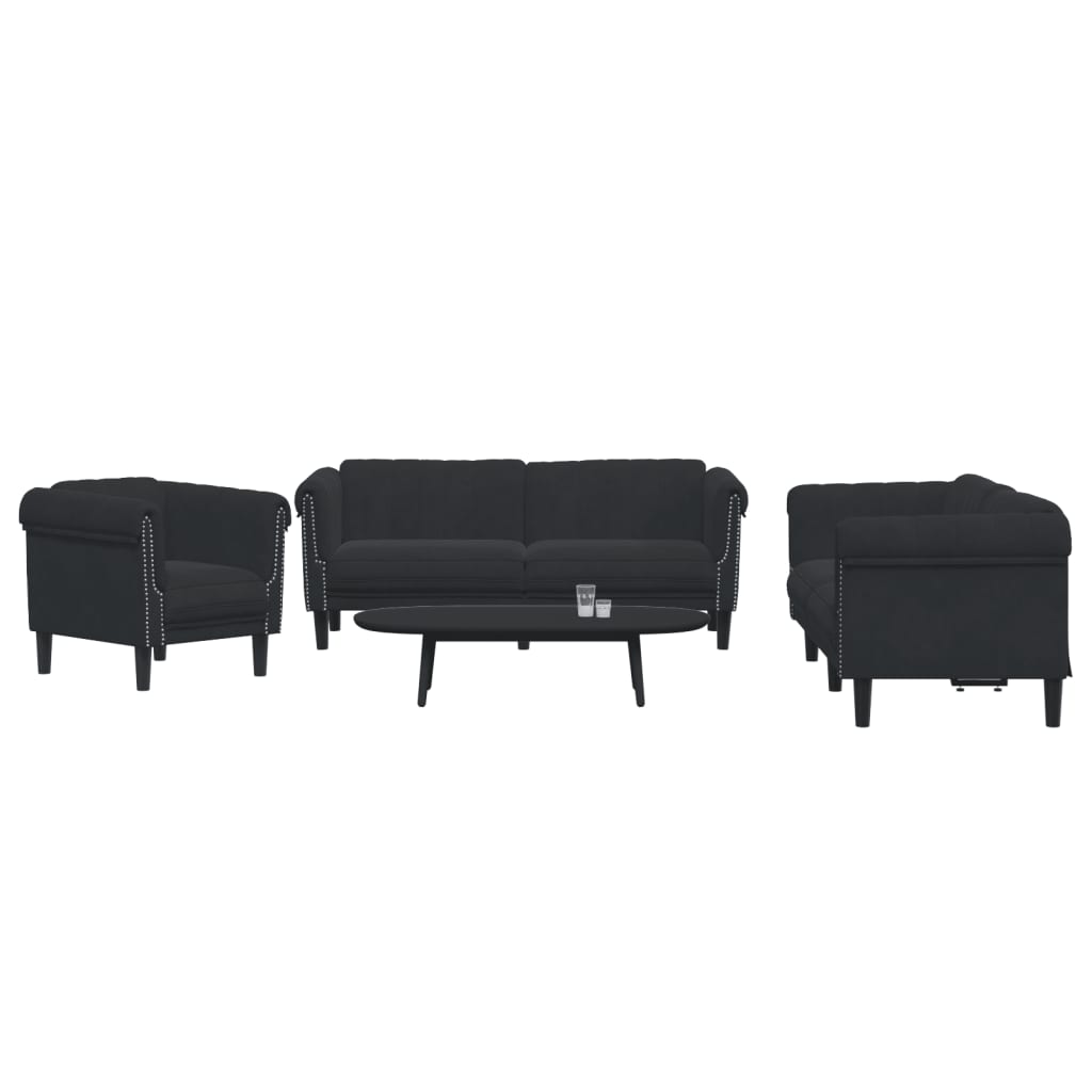 2 Piece Sofa Set Velvet