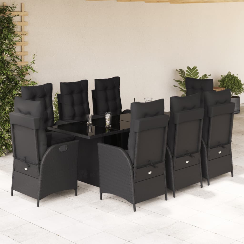 7 Piece Garden Dining Set With Cushions Poly Rattan