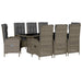 9 Piece Garden Dining Set With Cushions Poly Rattan