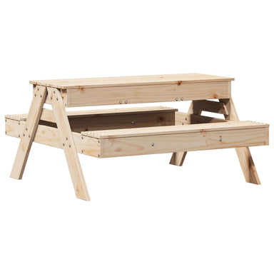 Picnic Table With Sandpit For Kids Solid Wood Pine