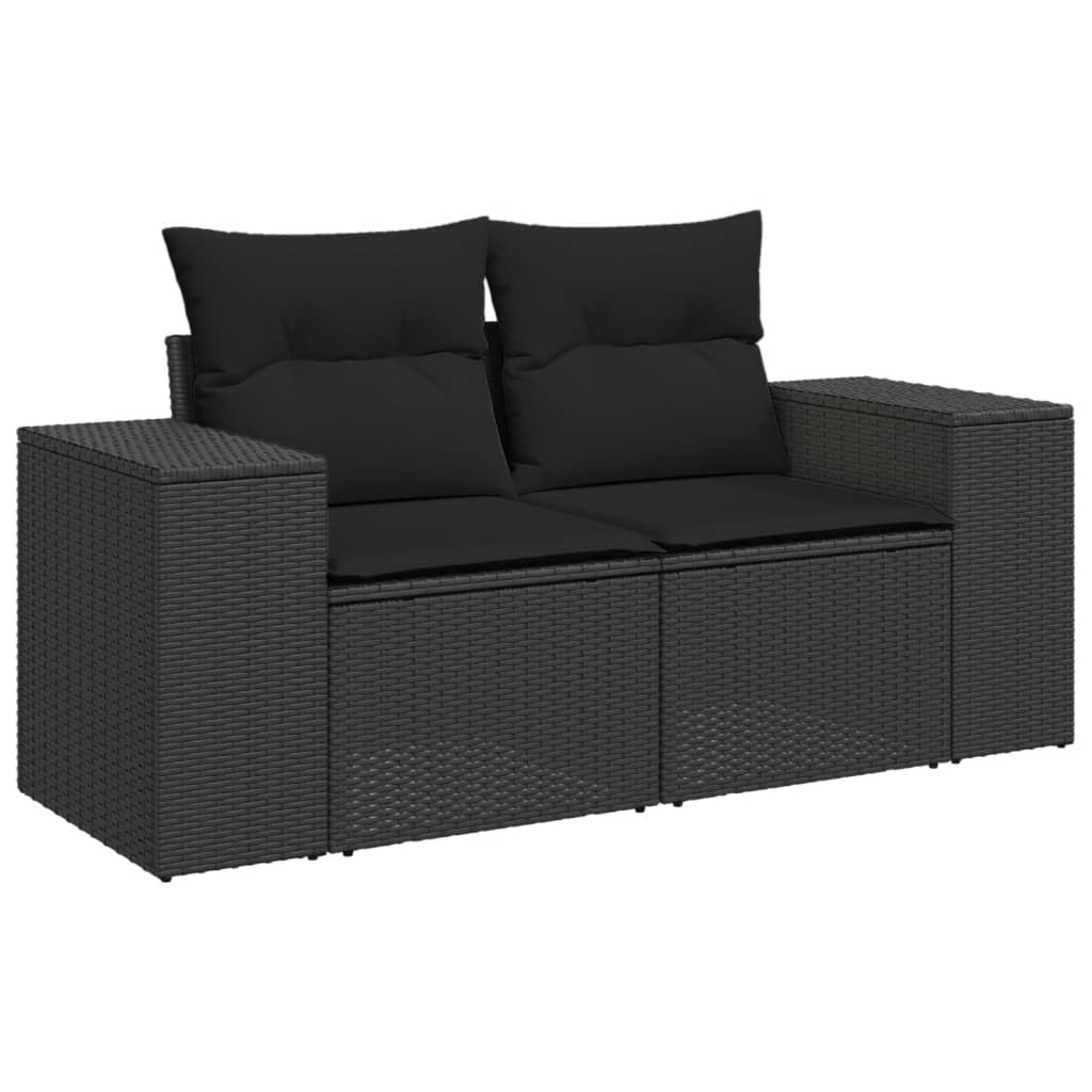 9 Piece Garden Sofa Set With Cushions Poly Rattan