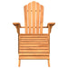Garden Adirondack Chair with Footrest Solid Wood Teak