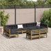 9 Piece Garden Sofa Set With Cushions Impregnated Wood Pine