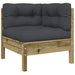 9 Piece Garden Sofa Set With Cushions Impregnated Wood Pine