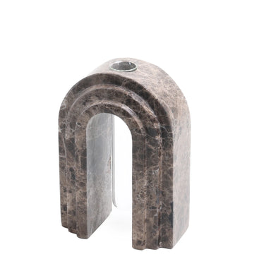 Showcasing Temivela Marble  Arch Vase - Dark Coffee AC10697-KM Vase by Calibre Furniturs