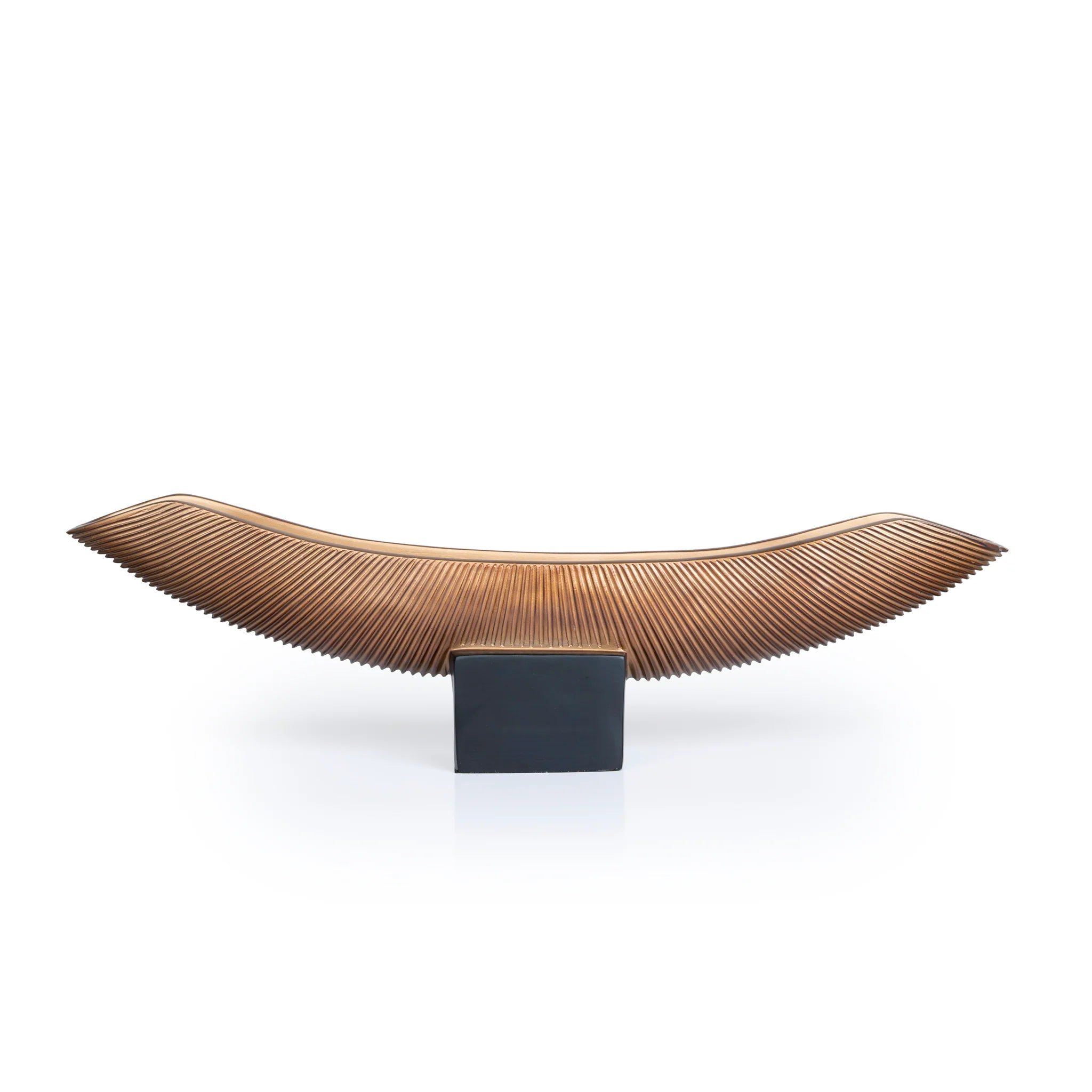 Showcasing Nesila Decorative Boat Vase - Brown AC10699-KM Vase by Calibre Furniturs
