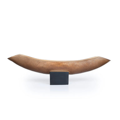 Showcasing Nesila Decorative Boat Vase - Brown AC10699-KM Vase by Calibre Furniturs