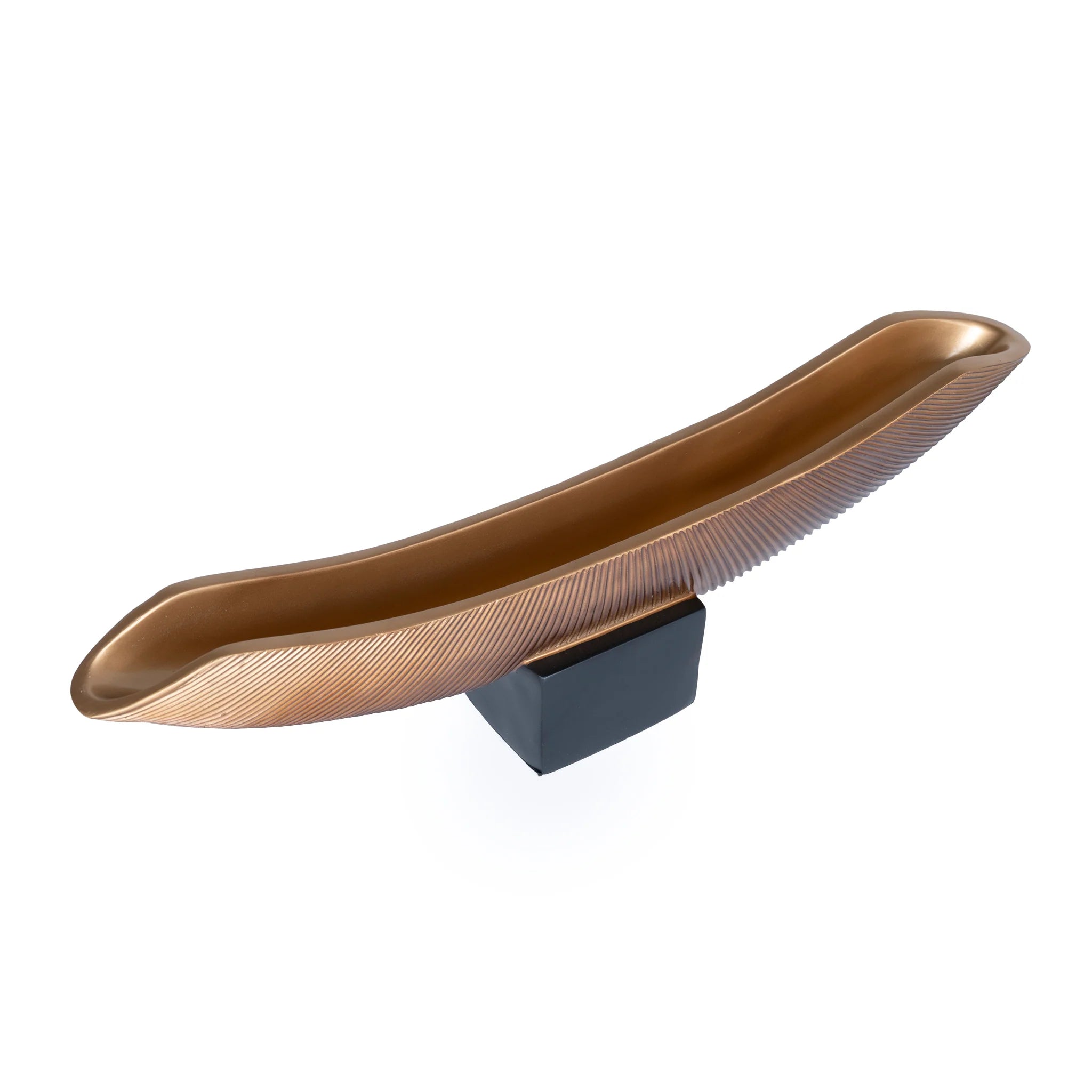 Showcasing Nesila Decorative Boat Vase - Brown AC10699-KM Vase by Calibre Furniturs