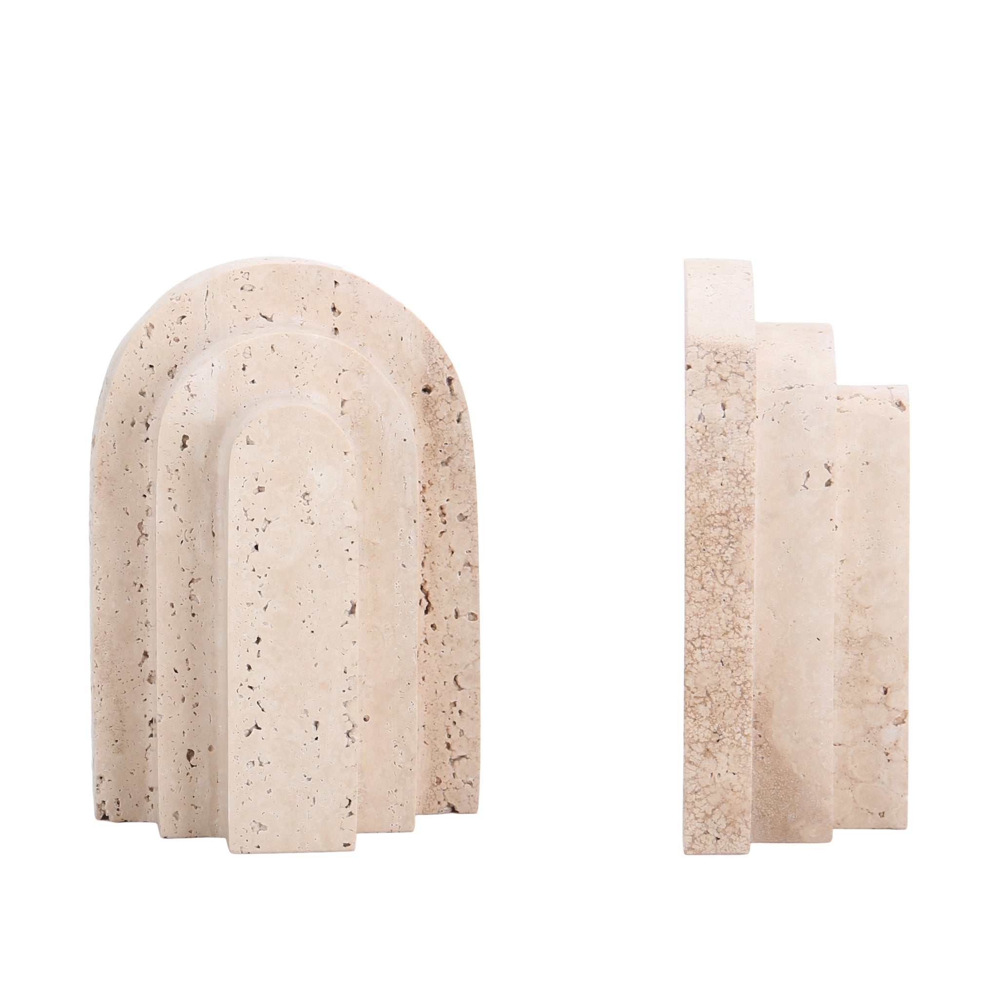 CAC10700-KM Stone Bookends - Beige
