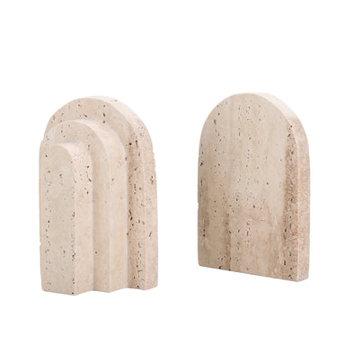 Showcasing Ranunova Stone Bookend - Beige AC10700-KM  by Calibre Furniturs