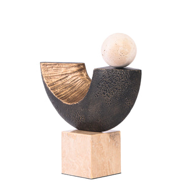 Showcasing Tivana Balance Sculpture - Dark Bronze AC10704-KM  by Calibre Furniturs