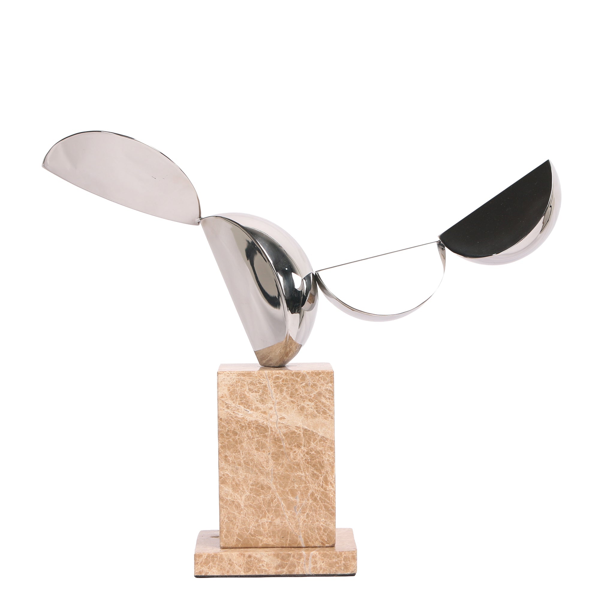 Silver Winged Sculpture - Beige - image 4