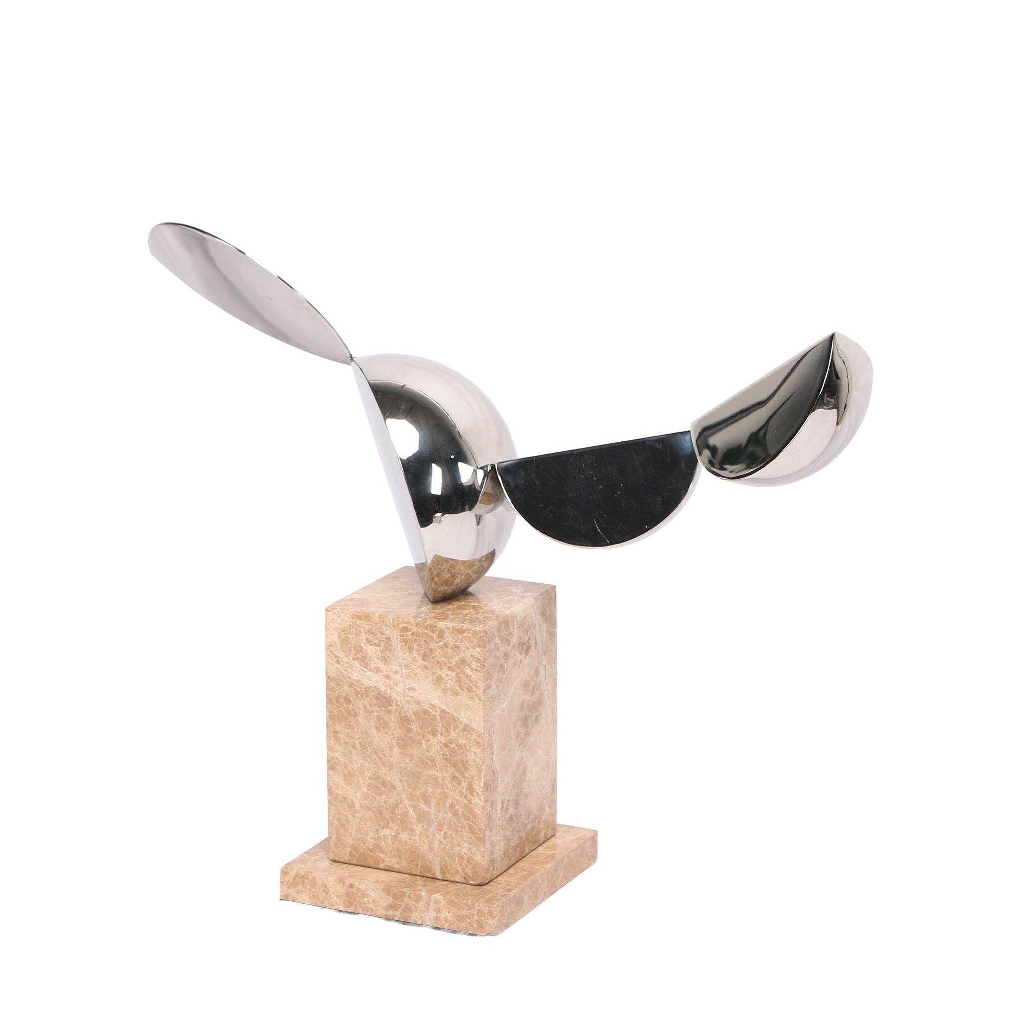 Silver Winged Sculpture - Beige - image 3