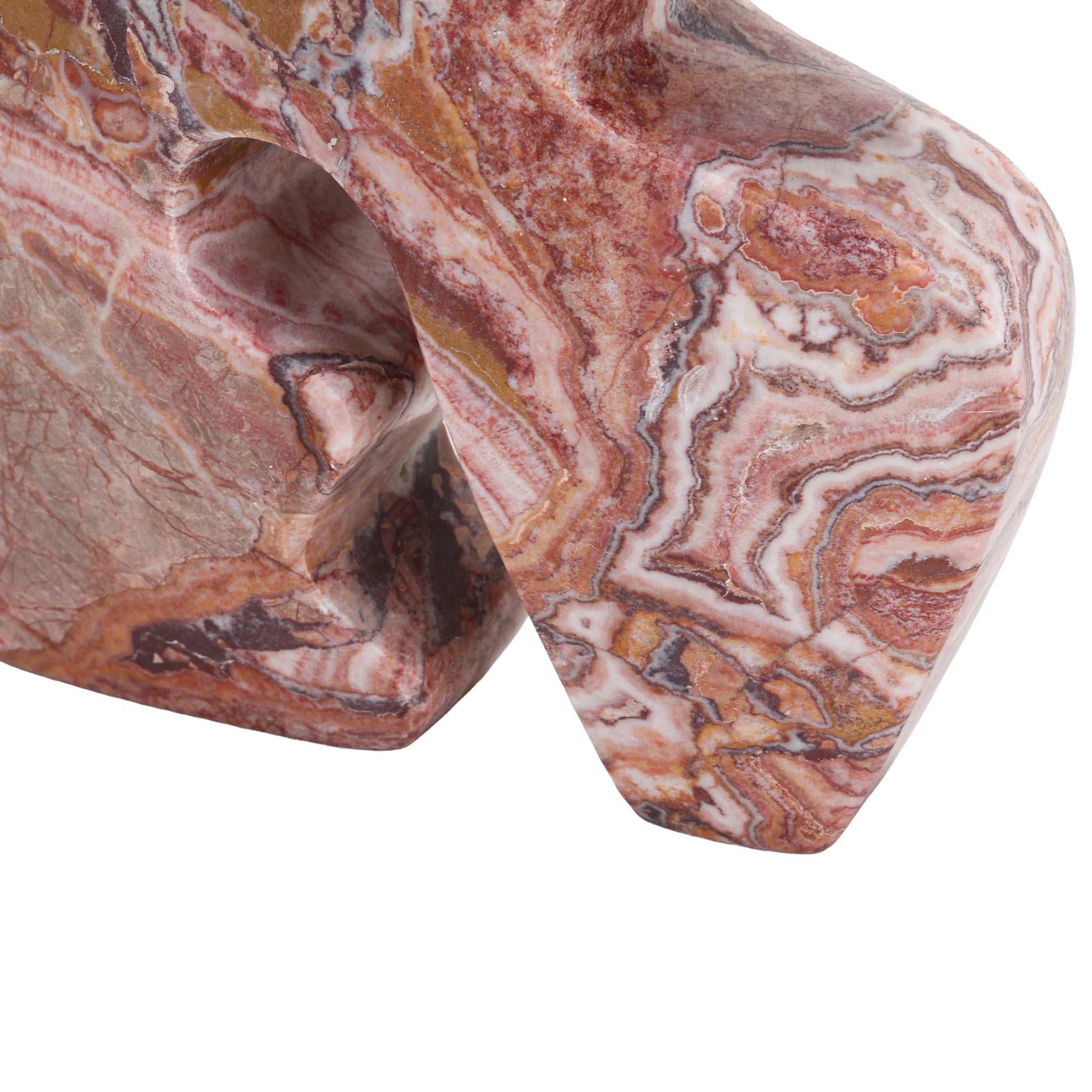 Ceramila Carved Marble Accent Sculpture - Red Ochre