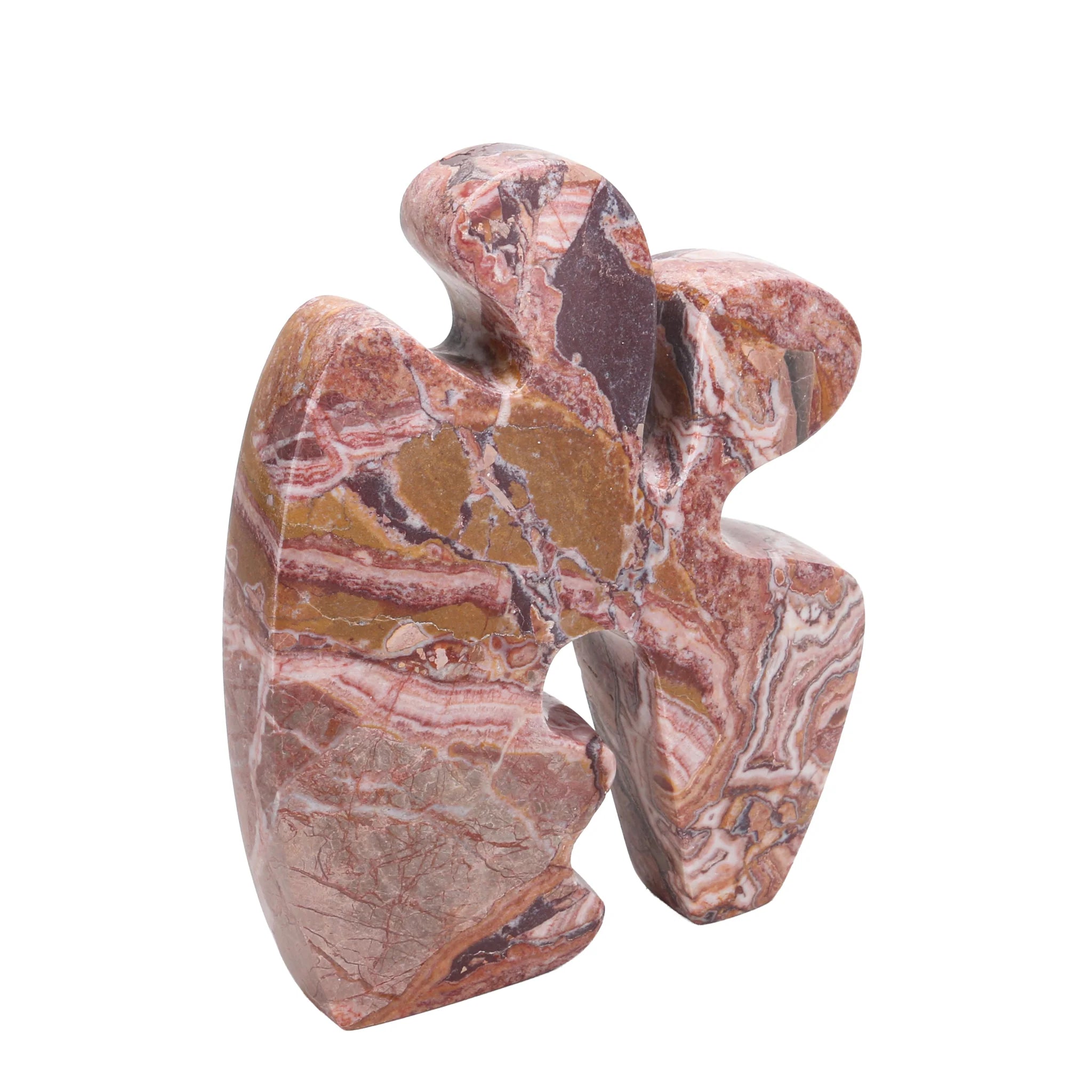 Ceramila Carved Marble Accent Sculpture - Red Ochre