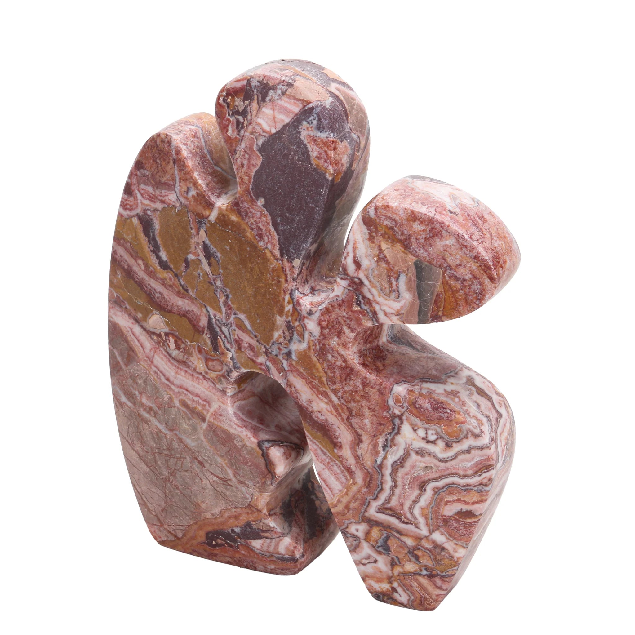 Ceramila Carved Marble Accent Sculpture - Red Ochre