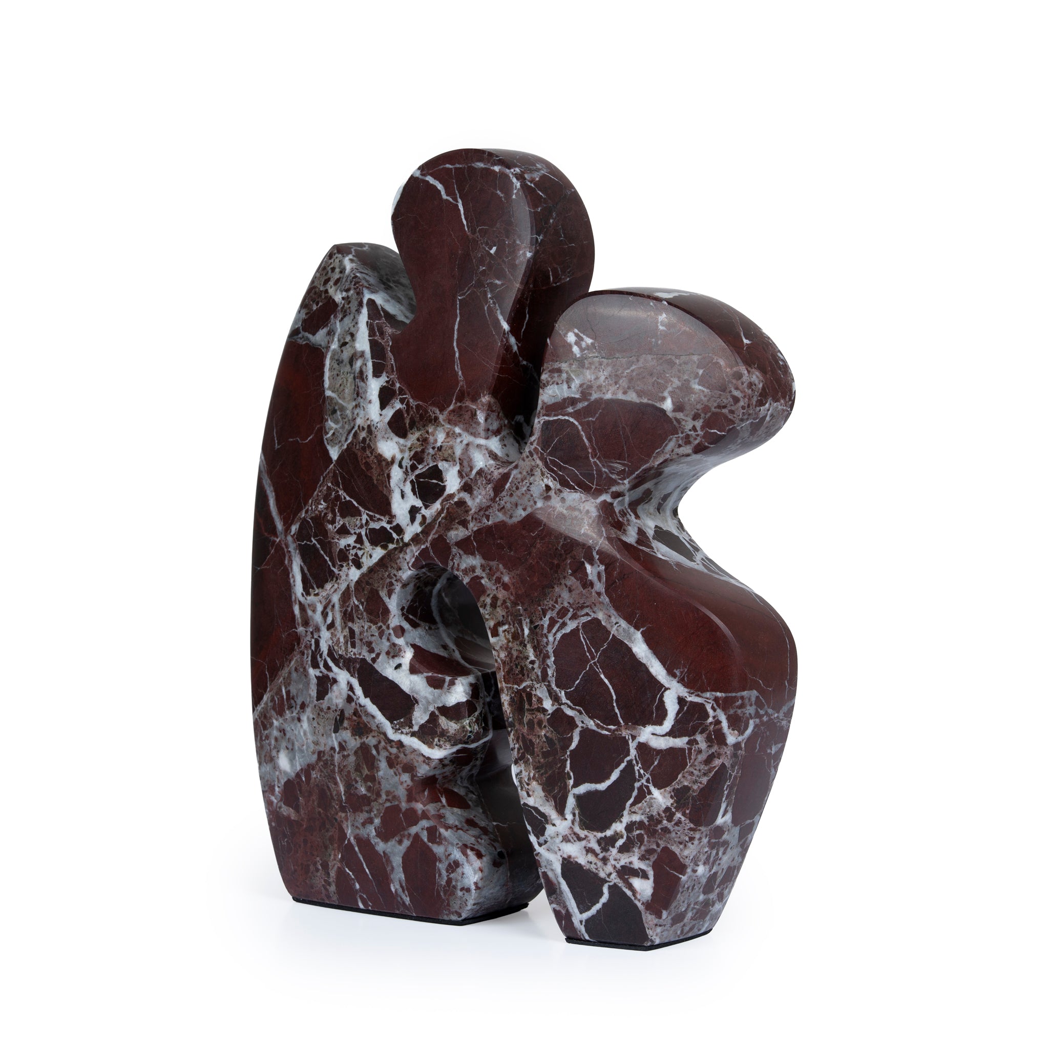 CAC10716-KM Carved Marble Accent Sculpture - Dark Red Ochre