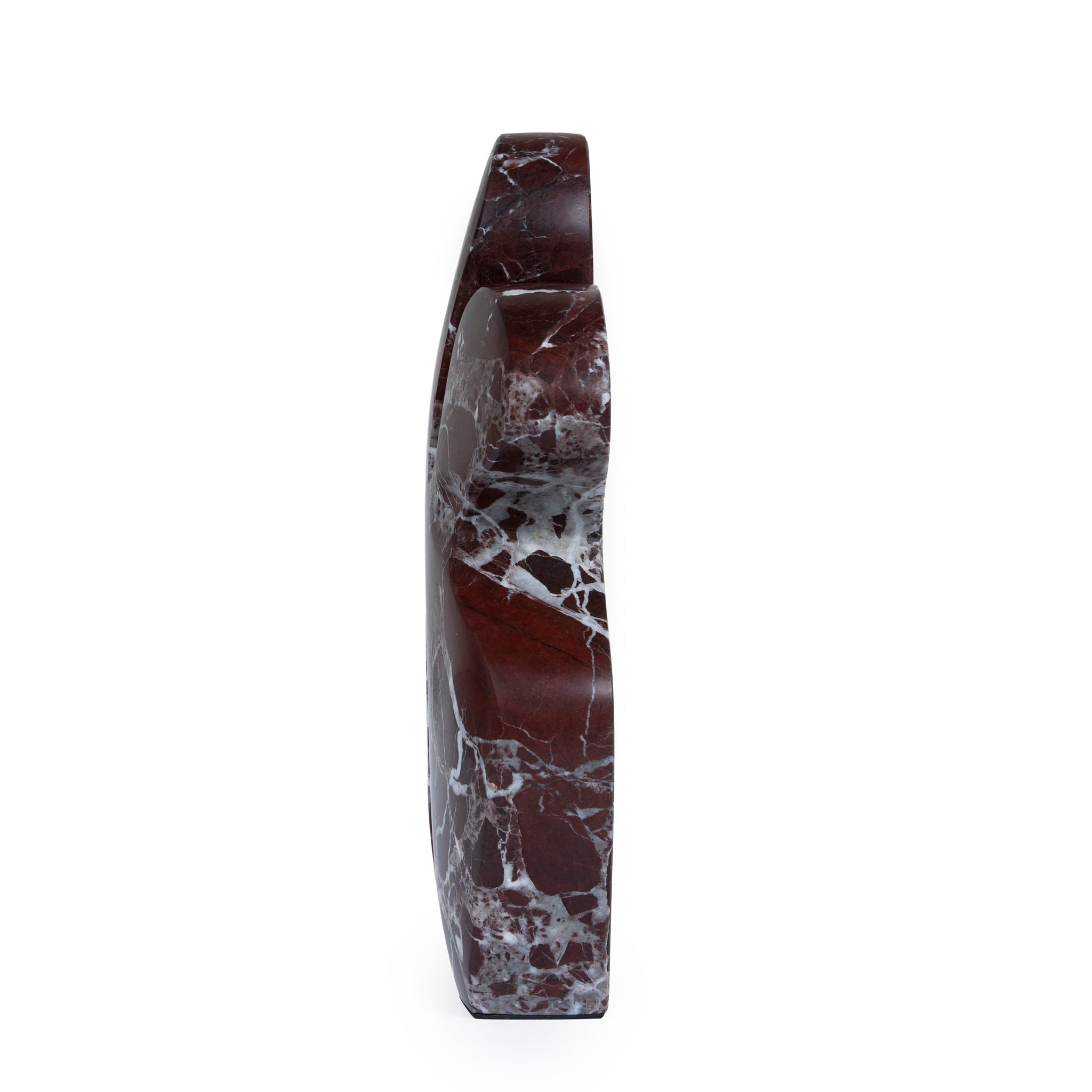 CAC10716-KM Carved Marble Accent Sculpture - Dark Red Ochre