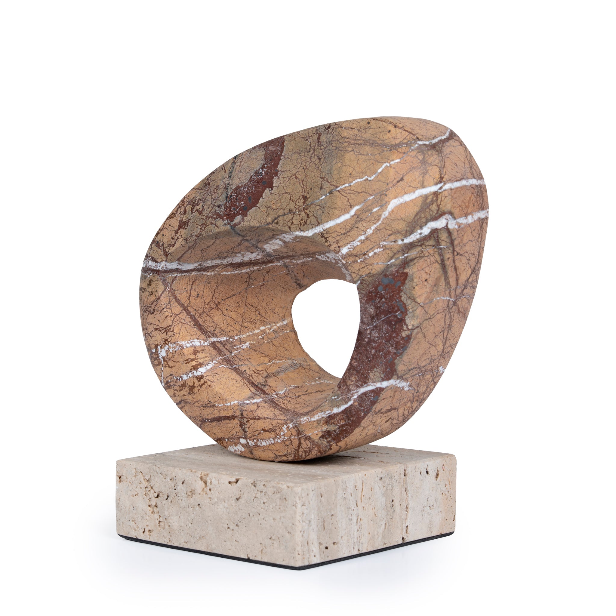 CAC10717-KM Halo Marble Sculpture - Coffee