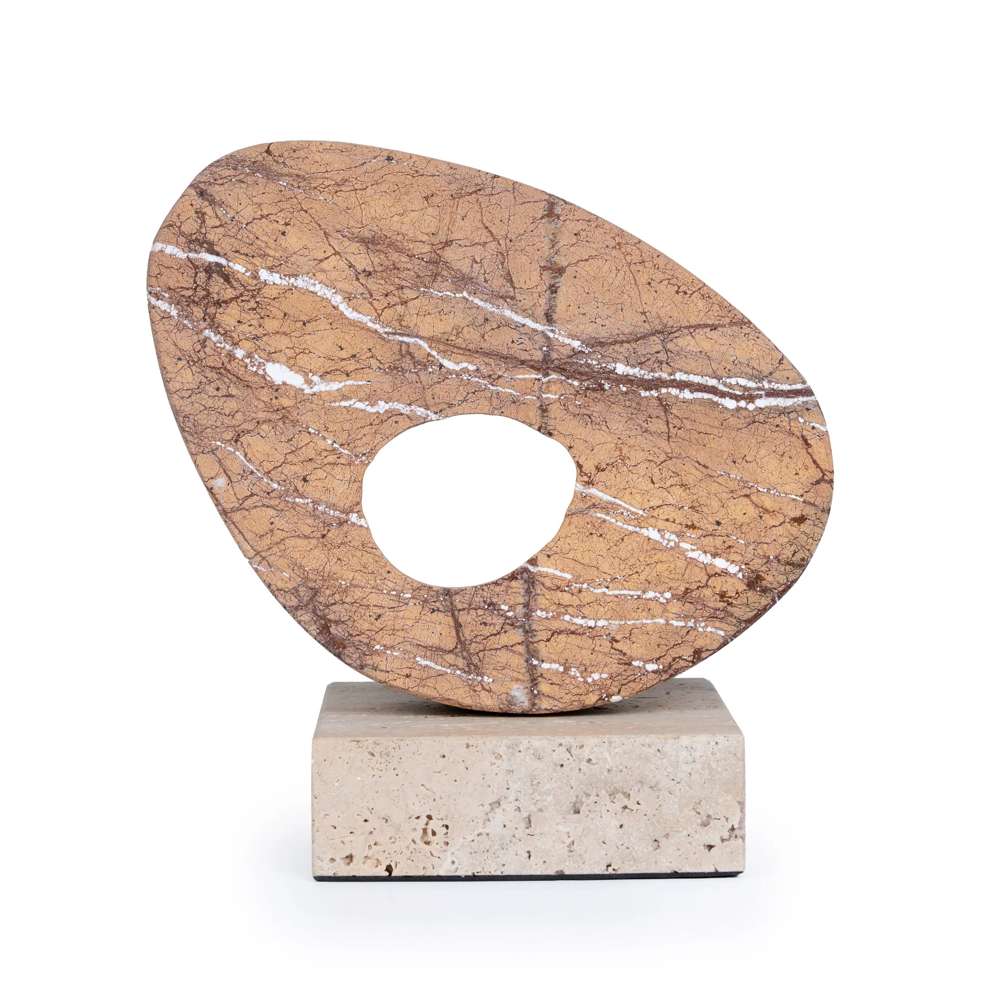 Cevalo Halo Marble Sculpture - Coffee