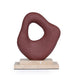 Organic Shape Marble Sculpture - Maroon - image 2