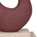 Organic Shape Marble Sculpture - Maroon - image 8