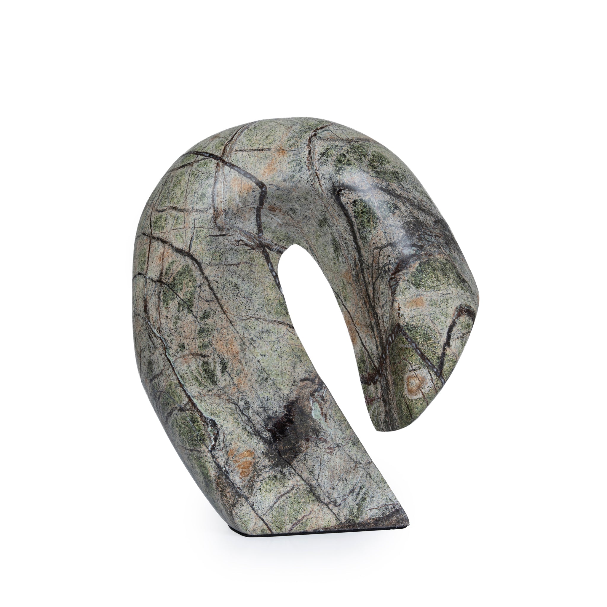 CAC10720-KM Sea Waves Marble Sculpture - Green