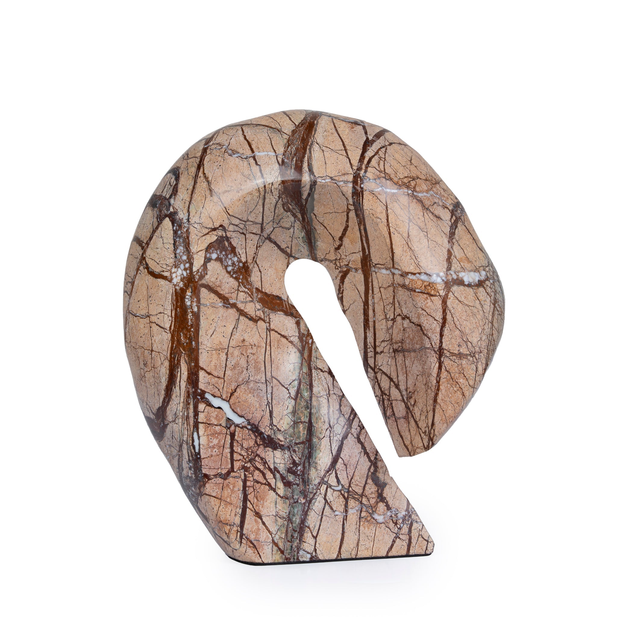 Sea Waves Marble Sculpture - Brown - image 2