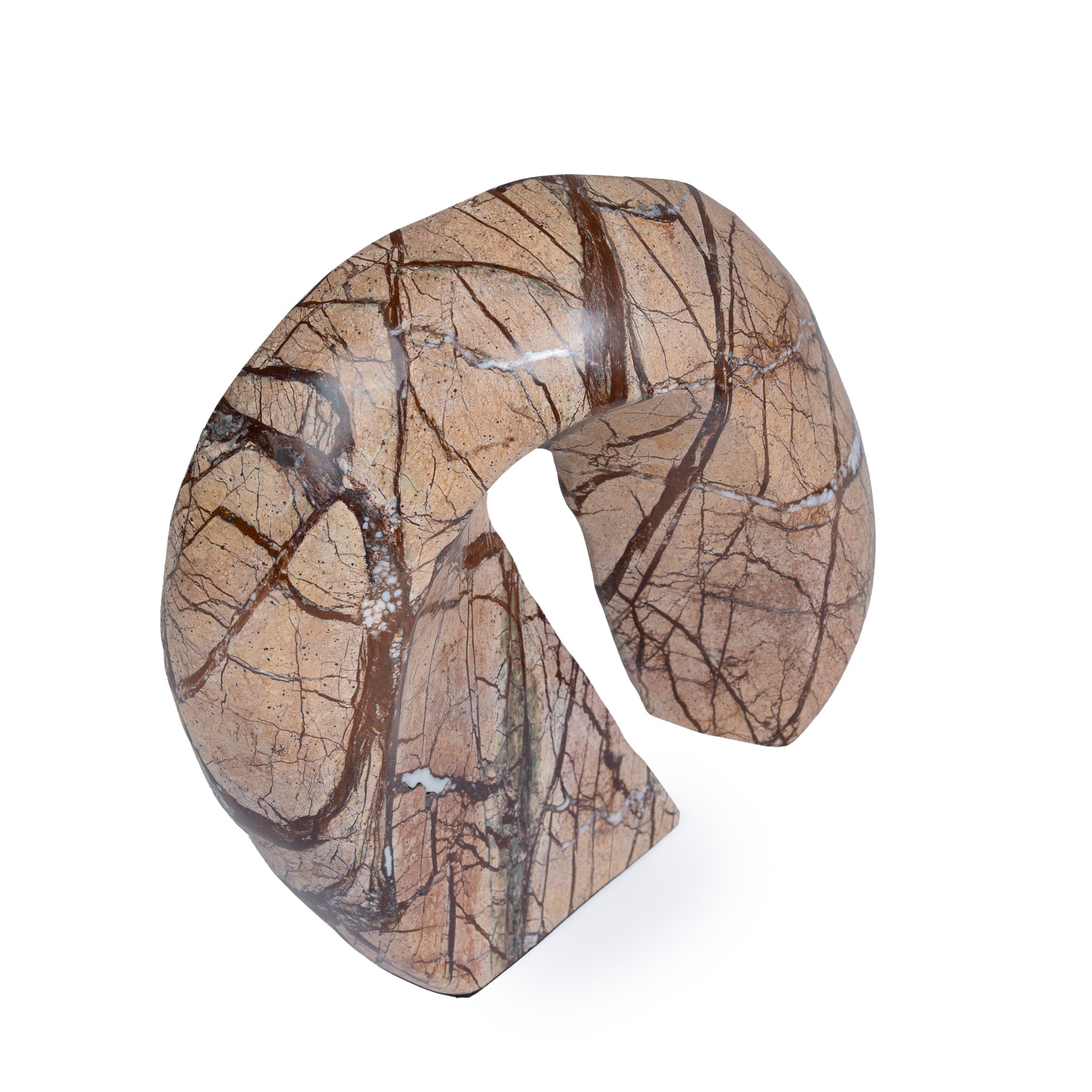 Sea Waves Marble Sculpture - Brown - image 7