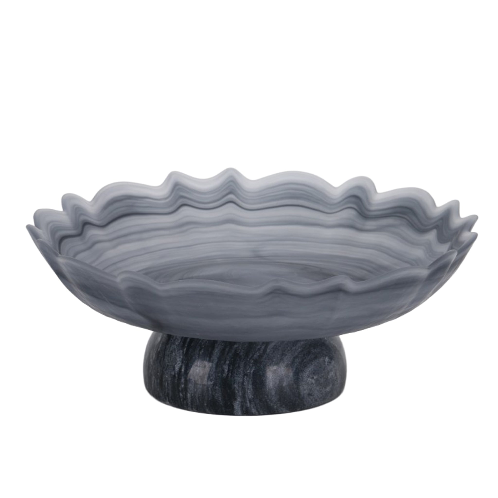 Lotus Glass Tray - Grey