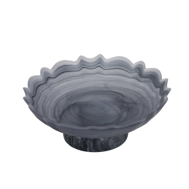 Showcasing Tidivela Lotus Glass Tray - Grey AC10724-KM  by Calibre Furniturs