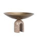 Showcasing Masavera Arc Pedestal Metal Large Tray - Antique Brass AC10725-KM  by Calibre Furniturs