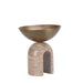 Showcasing Birovela Arc Pedestal Metal Small Tray - Antique Brass AC10726-KM  by Calibre Furniturs