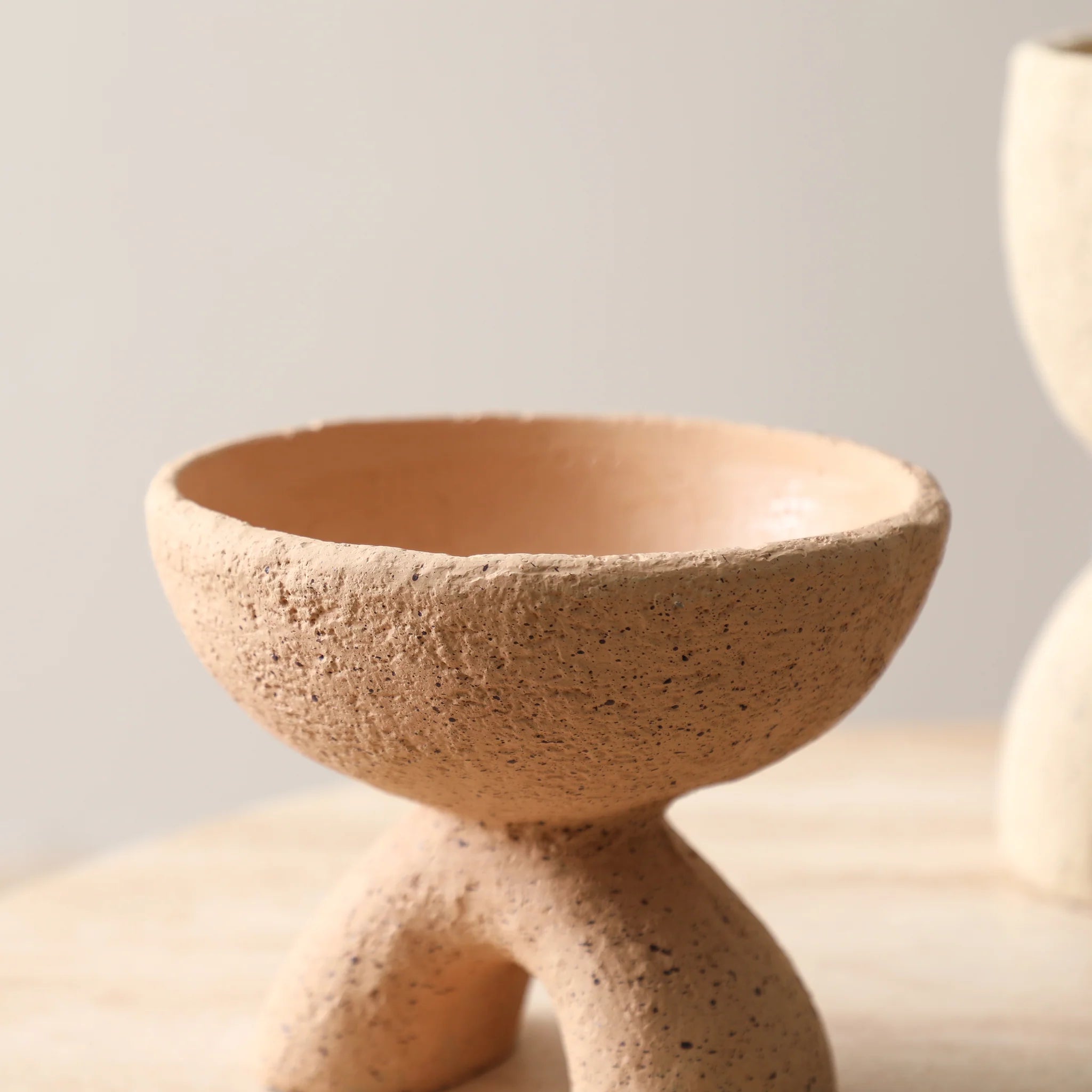 Showcasing Todorina Coarse Grained Cement Pot B FF-SN24018B  by Calibre Furniturs