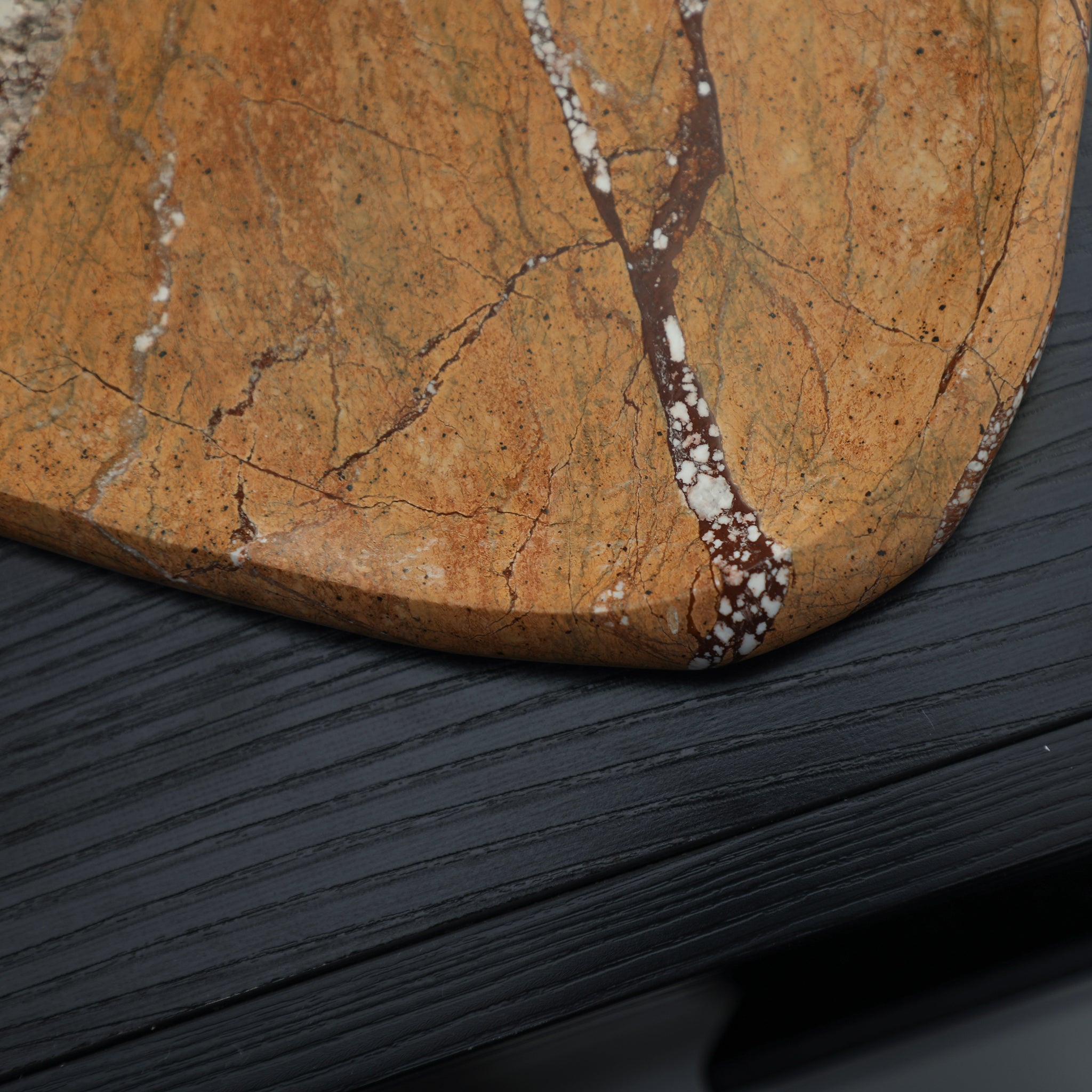 Leaf Shaped Marble Plate - Coffee - image 3