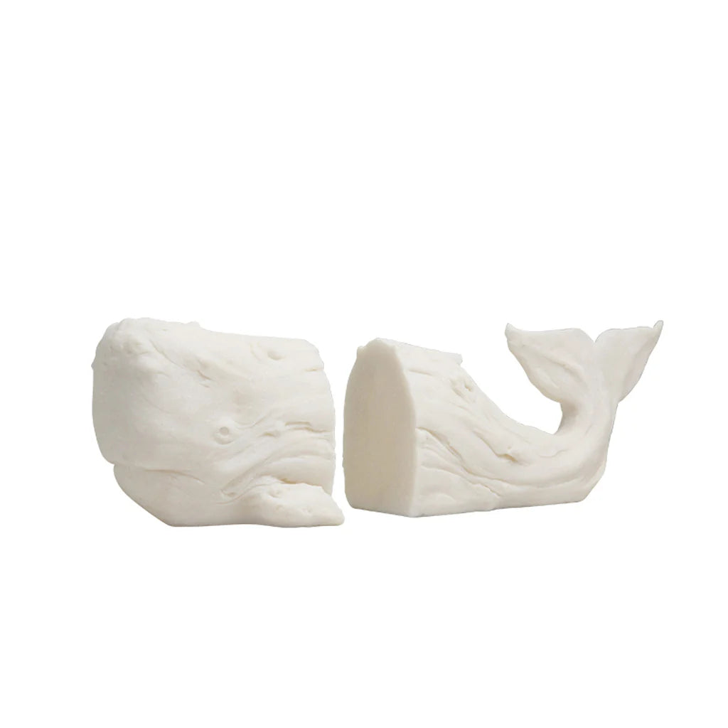Showcasing Minenilo Sandstone Whale Bookend - White FC-SZ23035  by Calibre Furniturs
